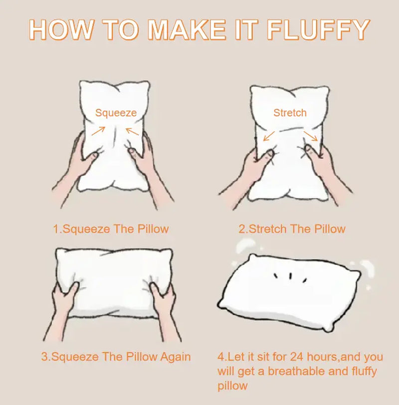 Luxury Hotel-Quality Neck Support Pillow, for Deep Sleep and Comfort, with a Fluffy Pillow Core, Suitable for All Seasons, a Perfect Gift