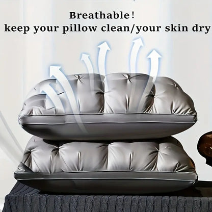 Luxury Hotel-Quality Neck Support Pillow, for Deep Sleep and Comfort, with a Fluffy Pillow Core, Suitable for All Seasons, a Perfect Gift