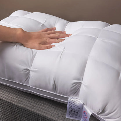 Luxury Hotel-Quality Neck Support Pillow, for Deep Sleep and Comfort, with a Fluffy Pillow Core, Suitable for All Seasons, a Perfect Gift